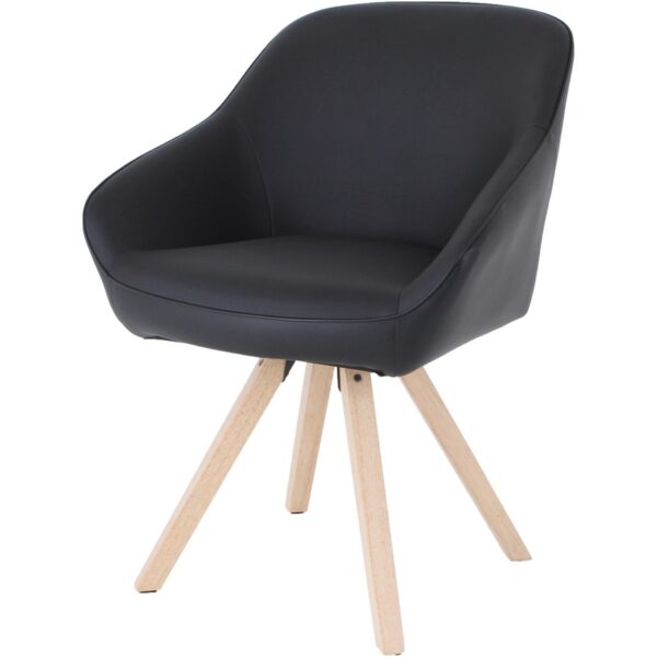 Lorell Natural Wood Legs Modern Guest Chair - Image 2