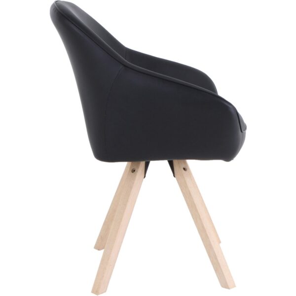 Lorell Natural Wood Legs Modern Guest Chair - Image 3