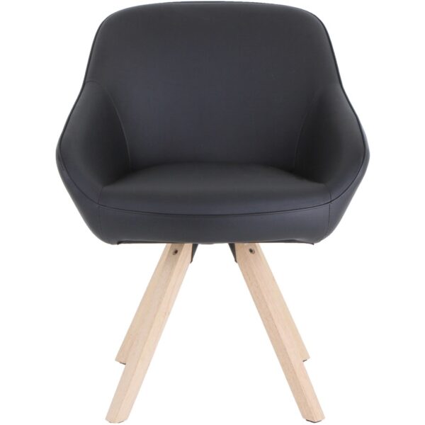 Lorell Natural Wood Legs Modern Guest Chair - Image 5