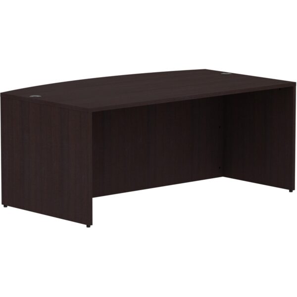 Lorell Essentials Series Bowfront Desk Shell