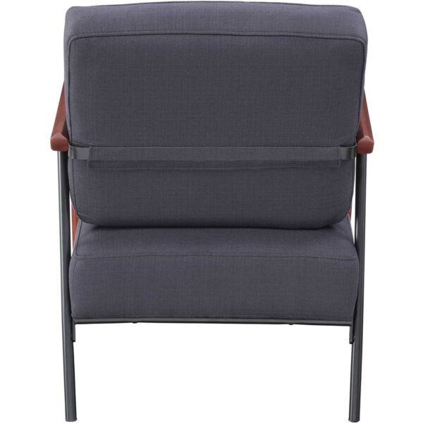 Lorell Upholstered Rubber Wood Lounge Chair - Image 3