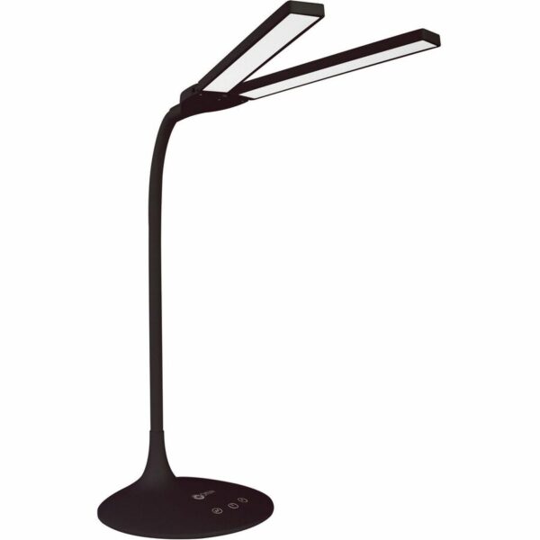 OttLite Pivot Dual-Shade LED Desk Lamp, 26"H, Black