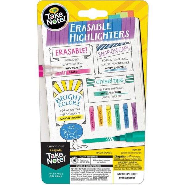 Crayola Take Note Erasable Highlighters - Image 4