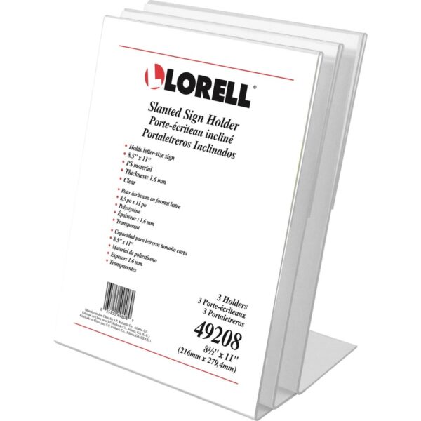 Lorell L-base Slanted Sign Holder Stand