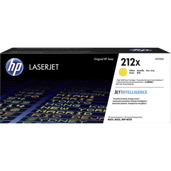 HP 212X Original High Yield Laser Toner Cartridge - Yellow - 1 Each