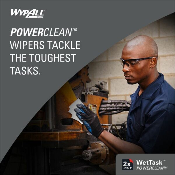 Wypall PowerClean WetTask Wipers for Disinfectants, Sanitizers & Solvents - Image 2