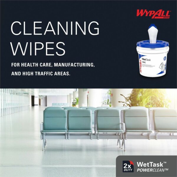 Wypall PowerClean WetTask Wipers for Disinfectants, Sanitizers & Solvents - Image 4