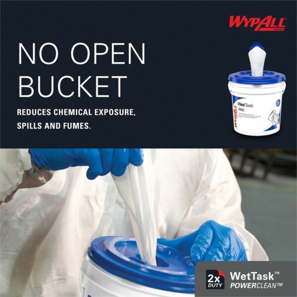 Wypall PowerClean WetTask Wipers for Disinfectants, Sanitizers & Solvents - Image 6