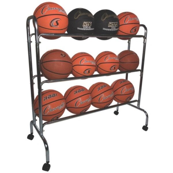 Champion Sports 12 Ball Powder-Coated Ball Cart - Image 3