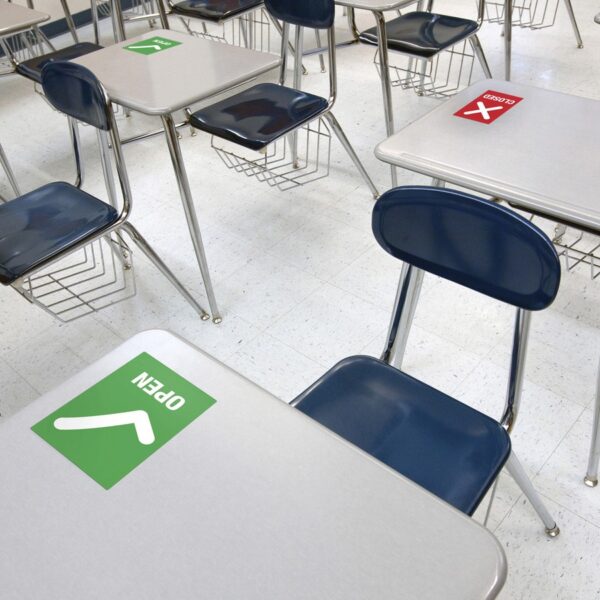 Avery® Surface Safe OPEN/CLOSED Table/Chair Decals - Image 2