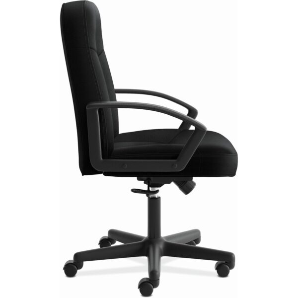 HON High-Back Executive Chair | Center-Tilt | Fixed Arms | Black Fabric - Image 3