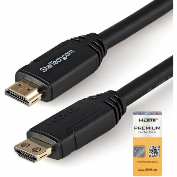 StarTech.com 10' 3m Certified HDMI 2.0 Cable w/ Gripping Connectors 4K 60Hz