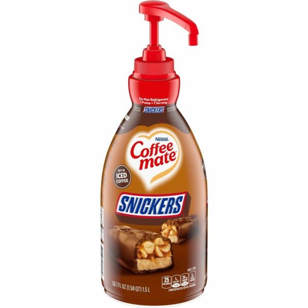 Coffee mate Snickers Flavored Liquid Creamer Pump Bottle