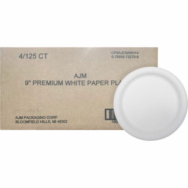 AJM 9" Dinnerware Paper Plates