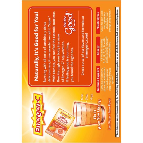 Emergen-C Super Orange Vitamin C Drink Mix - Image 2