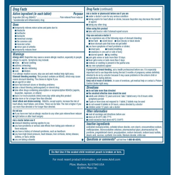 Advil Ibuprofen Tablets - Image 3