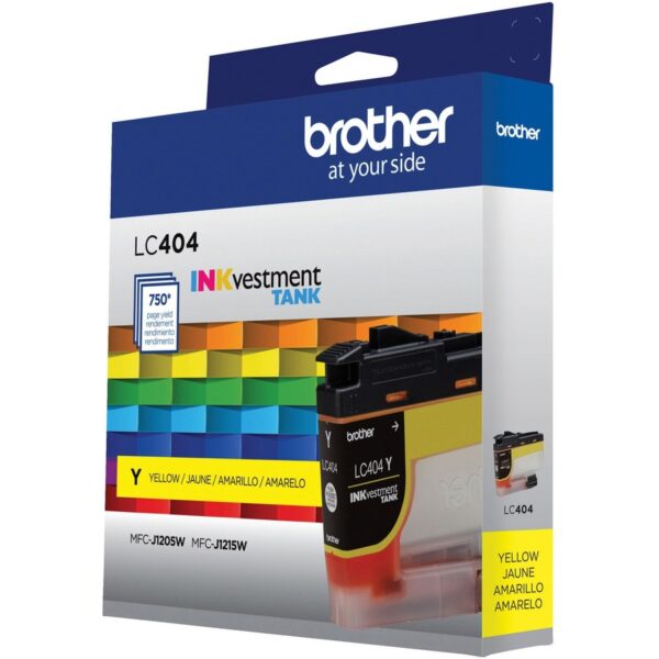 Brother INKvestment LC404Y Original Standard Yield Inkjet Ink Cartridge - Single Pack - Yellow - 1 Each - Image 2