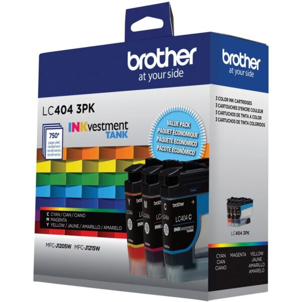 Brother INKvestment LC4043PK Original Standard Yield Inkjet Ink Cartridge - Cyan, Magenta, Yellow - 1 Each - Image 2