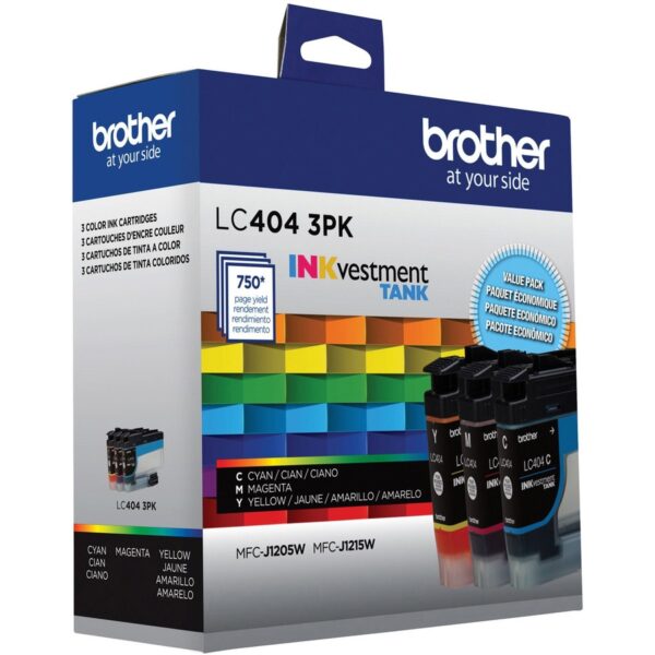 Brother INKvestment LC4043PK Original Standard Yield Inkjet Ink Cartridge - Cyan, Magenta, Yellow - 1 Each - Image 3