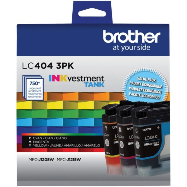 Brother INKvestment LC4043PK Original Standard Yield Inkjet Ink Cartridge - Cyan, Magenta, Yellow - 1 Each - Image 4