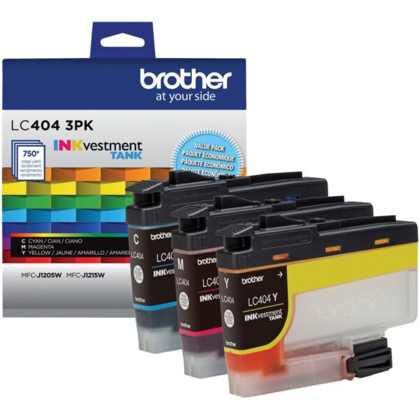 Brother INKvestment LC4043PK Original Standard Yield Inkjet Ink Cartridge - Cyan, Magenta, Yellow - 1 Each