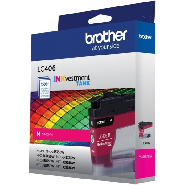 Brother INKvestment LC406M Original Standard Yield Inkjet Ink Cartridge - Single Pack - Magenta - 1 Each - Image 2