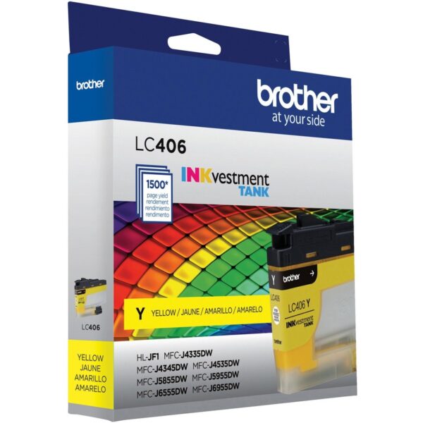 Brother INKvestment LC406Y Original Standard Yield Inkjet Ink Cartridge - Single Pack - Yellow - 1 Each - Image 3