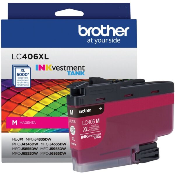 Brother INKvestment LC406XLM Original High Yield Inkjet Ink Cartridge - Single Pack - Magenta - 1 Each