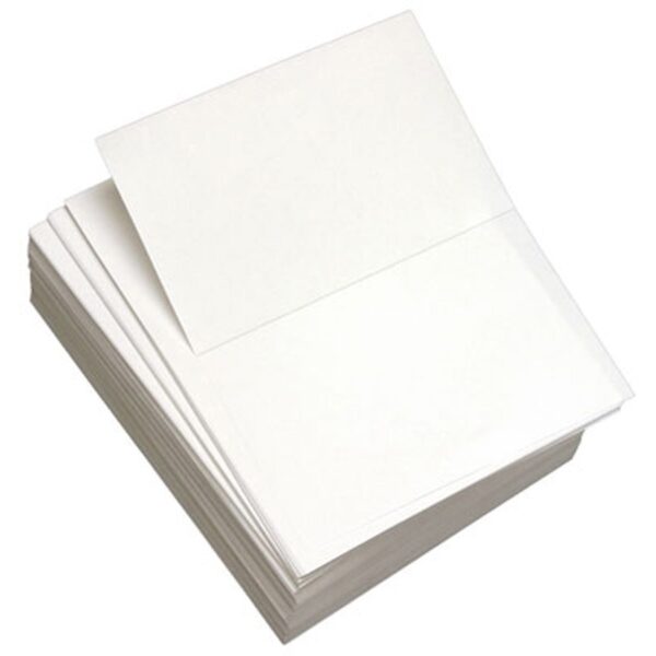 Lettermark Punched & Perforated Papers with Perforation at 5-1/2" - White