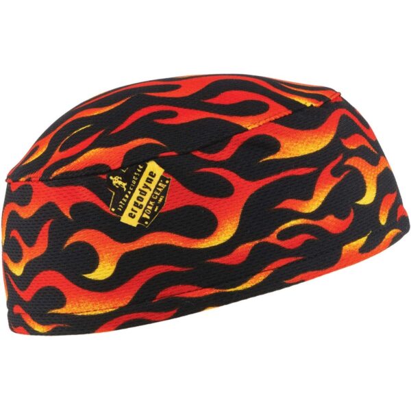 Ergodyne 6630 Flames Skull Cap - Terry Cloth