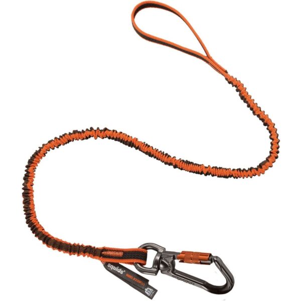 Ergodyne 3109F(x) Dbl-Locking Single Carabiner Tool Lanyard with Swivel - 25lbs