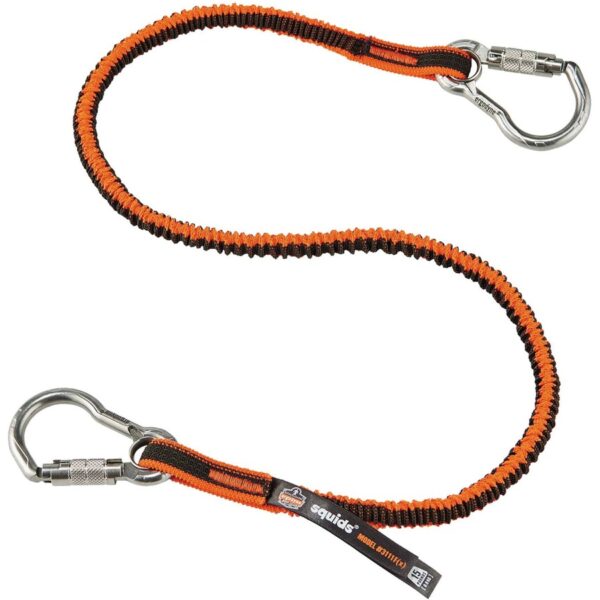 Ergodyne 3111F(x) Tool Lanyard - Dual Stainless-Steel Carabiners - 15lbs / 6.8kg