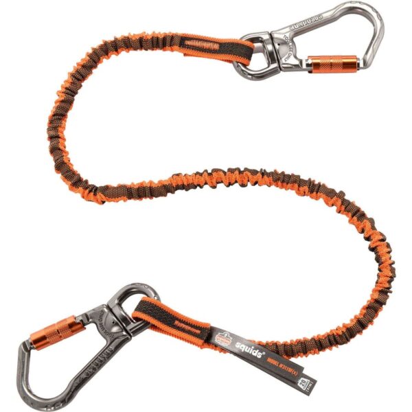 Ergodyne 3119F(x) Double-Locking Dual Carabiner Tool Lanyard with Swivel - 25lbs