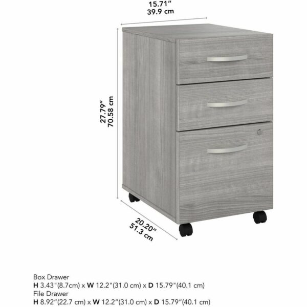 Bush Business Furniture Studio C 3 Drawer Mobile File Cabinet - Image 2