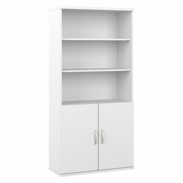 Bush Business Furniture Studio C 5 Shelf Bookcase with Doors