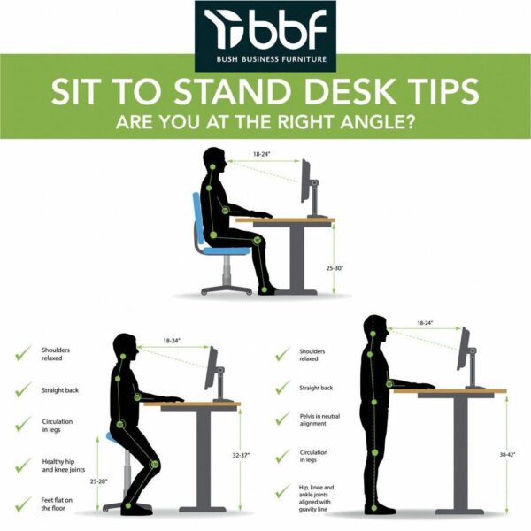 Bush Business Furniture Move 40 Series 48w X 24d Electric Height Adjustable Standing Desk - Image 4