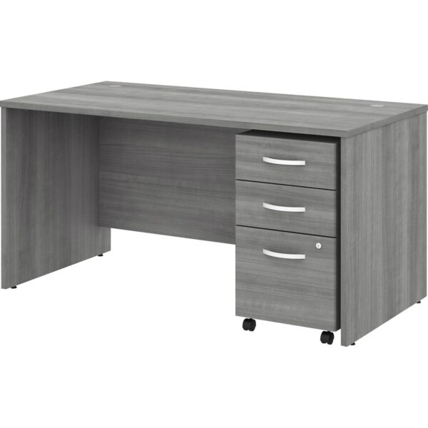 Bush Business Furniture Studio C 60W x 30D Office Desk with Mobile File Cabinet