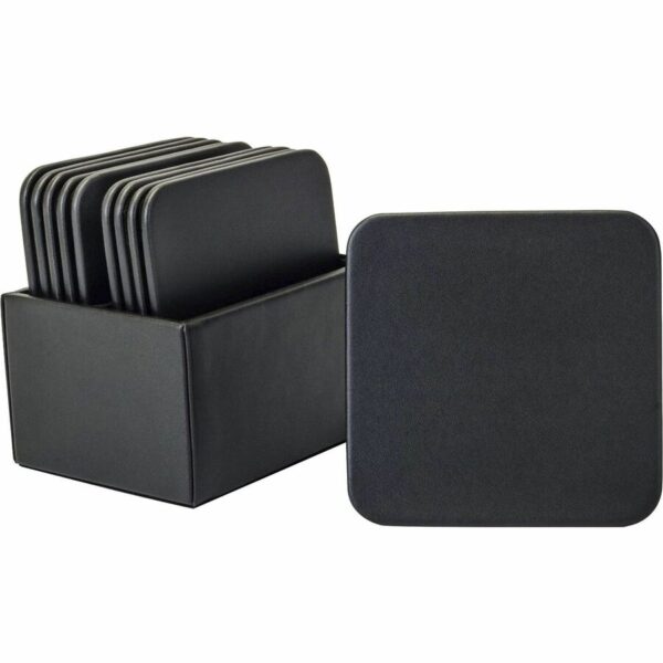 Dacasso Leather Square Coaster Set