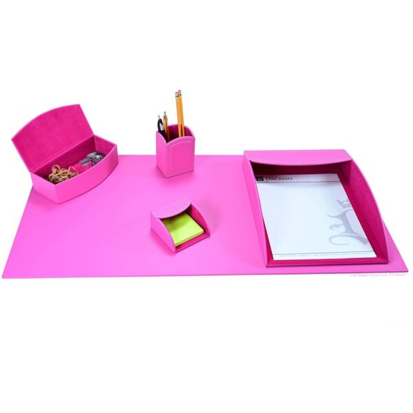 Dacasso 5-piece Home/Office Leather Desk Accessory Set