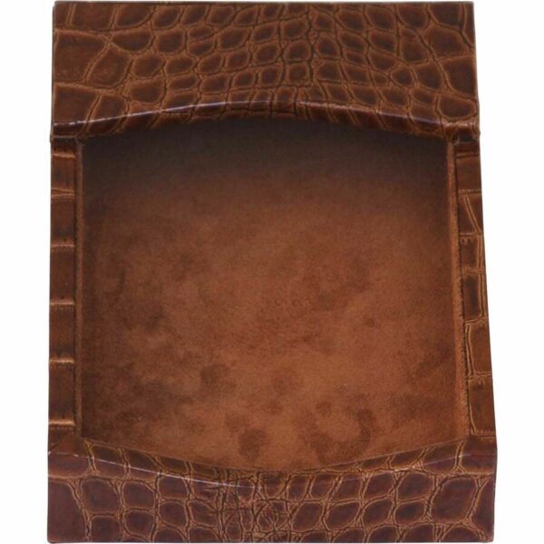 Protacini Cognac Brown Italian Patent Leather 4" x 6" Memo Holder - Image 2