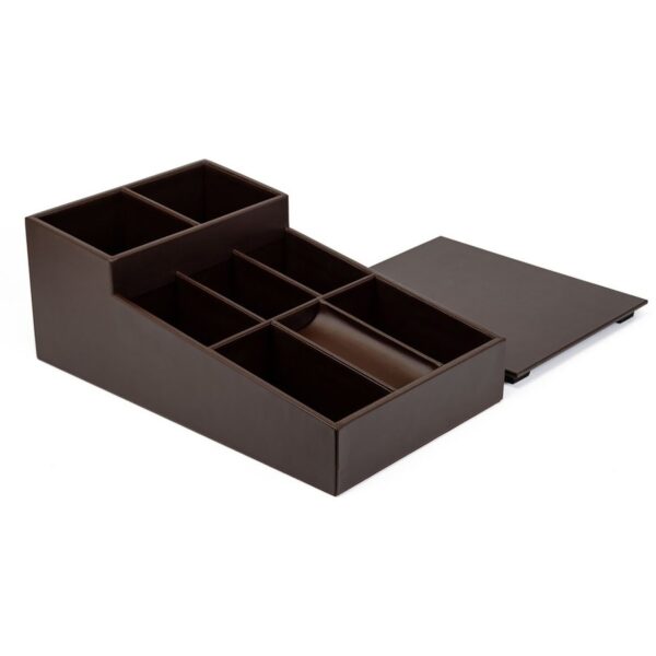 Dacasso Leatherette Coffee Condiment Organizer - Image 3