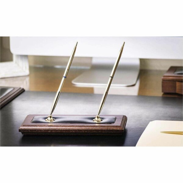 Dacasso Walnut & Leather Pen Stand - Image 3