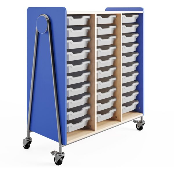 Safco Whiffle Typical Triple Rolling Storage Cart