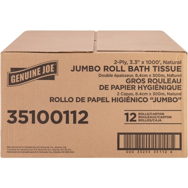 Genuine Joe Jumbo Jr Dispenser Bath Tissue Roll - Image 2