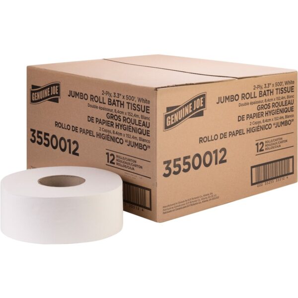 Genuine Joe Jumbo Jr Dispenser Bath Tissue Roll