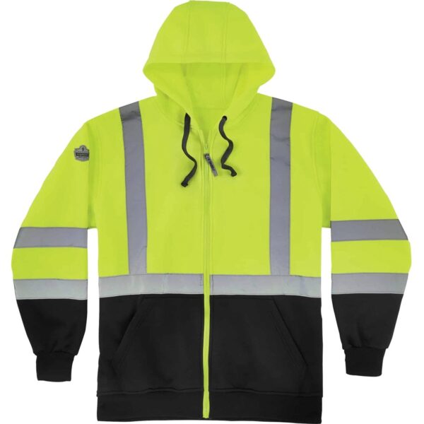 Ergodyne Zip-Up Hi-Vis Hooded Sweatshirt