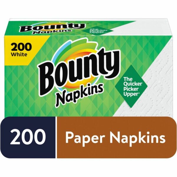 A box of bounty napkins is shown.