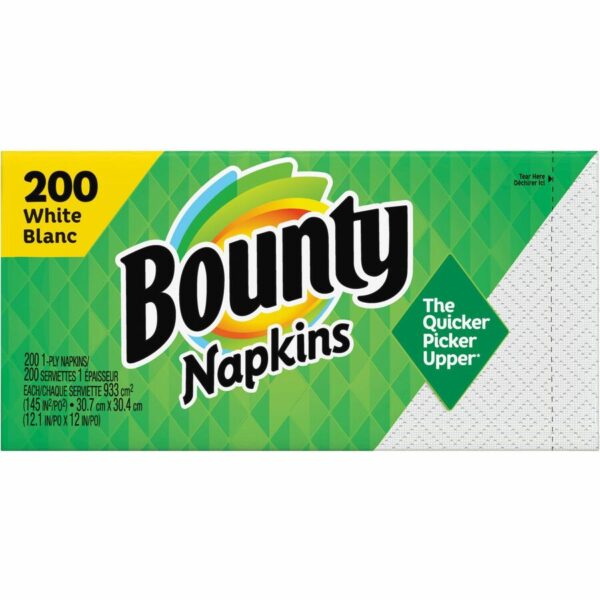 A box of bounty napkins is shown.