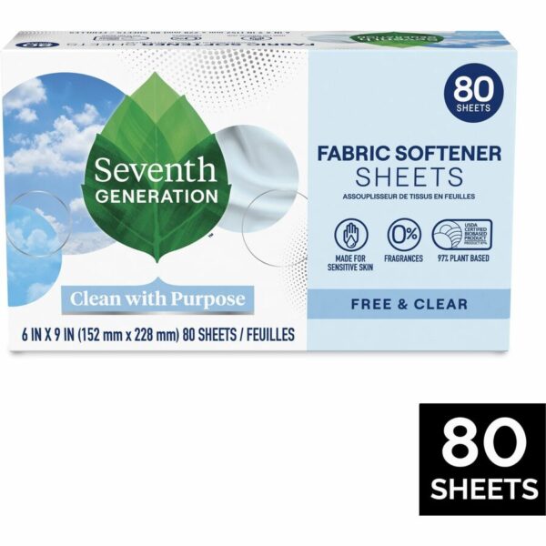 Seventh Generation Free & Clear Fabric Softener Sheets