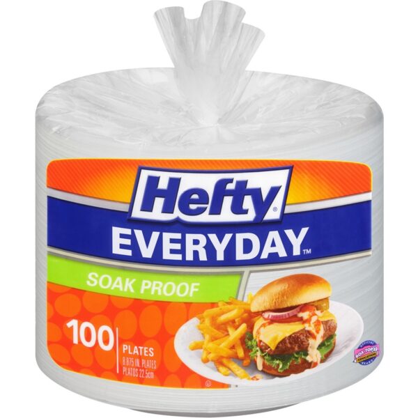 Hefty Everyday 8-7/8" Soak Proof Foam Plates